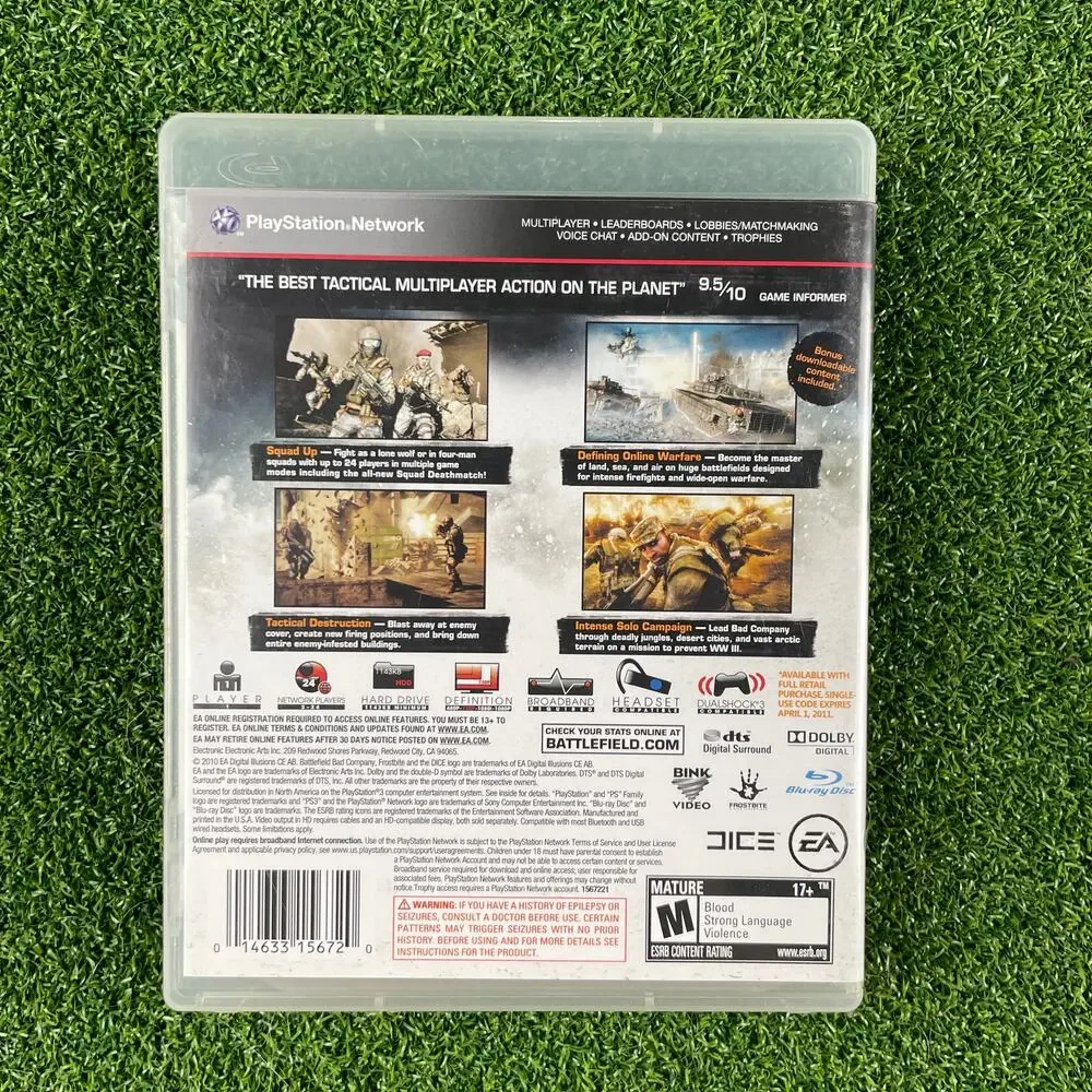 Battlefield: Bad Company 2 (Sony PlayStation 3, 2010) PS3 CIB